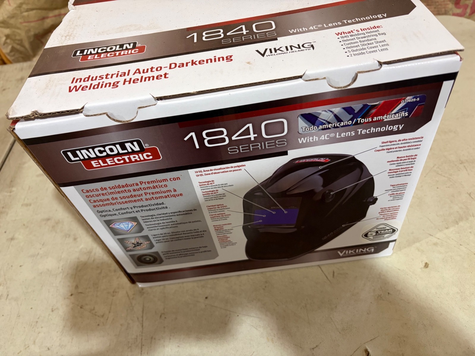 Lincoln Electric K3173-5 Viking 1840 Digital Series Welding Helmet, All American