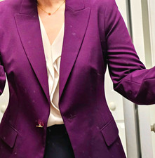 Calvin Klein Women's Purple Lined Blazer 10