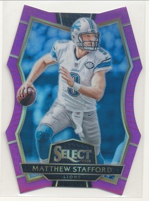 2016 Select Matthew Stafford Purple Prizm Die-Cut 18/75