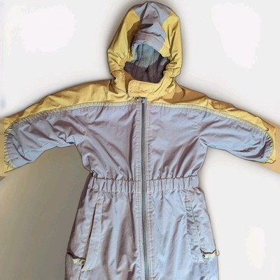 REI Snow Ski Suit Blue Hooded Fleece Lined Full Zip Toddler Kids 3T Winter Warm