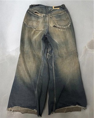 rare* Balenciaga Skater Destroyed Denim Pants Dark Blue | eBay