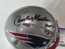 🔥Curtis Martin NE Patriots Speed Mini Helmet With HOF Inscription PSA AUTH 🔥