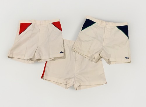 Lot of 3 Pairs Vintage 80s - Lacoste Izod + Marathon Tennis Shorts Kids Size 16