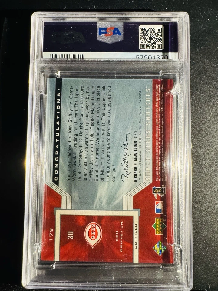 2002 Upper Deck SPx Game Jersey #179 Ken Griffey Jr. Cincinnati Reds #576/800 - Image 2 of 2