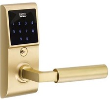 Emtek E4220US4 Strm/Gate Func, EMTouch Brass Keypad Leverset, Hercules Lever RH