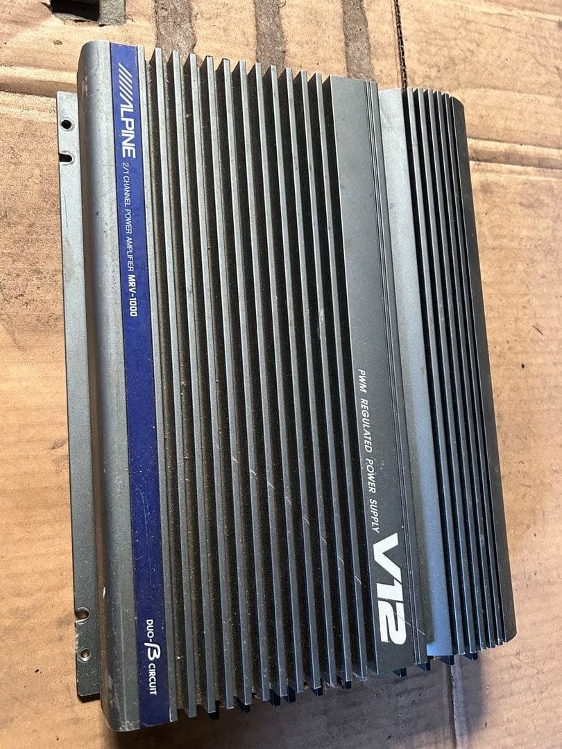 Vintage Alpine V12 Mrv-1000 2/1 Channel Power Amplifier Amp for