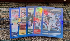 2020 Donruss Green Parallel Lot Baez Marte Semien 5 Card MLB Lot