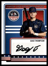 2023 USA Baseball Stars & Stripes Gage Thompson Auto USA #NTDP-GT