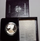1990-S Proof American Silver Eagle 1 oz .999 Silver Coin w/ Box & COA OGP
