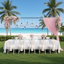 1/2Pcs Over The Table Rod Stand Metal Arch Frame 32-113"L Adjustable Clamp Decor