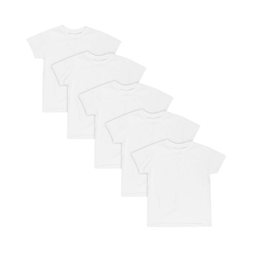Hanes Boys Undershirt Shirts 5-Pack Available Base Layer Top White Size XL