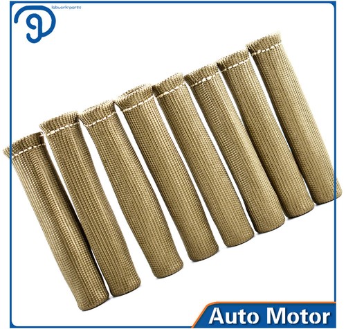 8x BUJÍA ALAMBRE BOTAS PROTECTOR TÉRMICO FUNDA SBC BBC 350 Titanio 1800° - Imagen 9 de 10