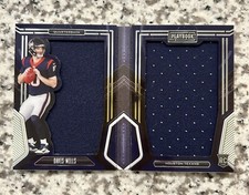 Davis Mills 2021 Freshman Playbook Dual Jersey Rookie Book #/99 Houston Texans