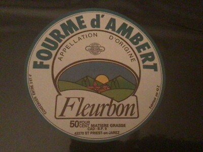 New Fourme d Ambert Fleurbon Mountain Cheese Label