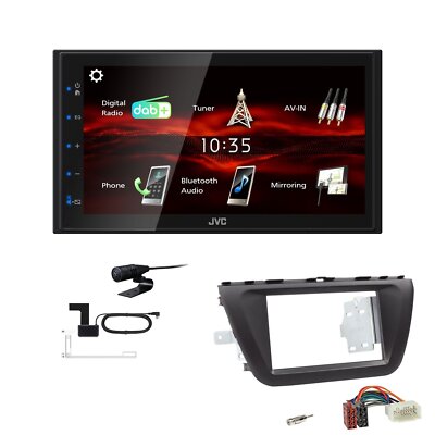 JVC KW-M180DBT 2DIN DAB+ Autoradio für Suzuki SX4 S-Cross ab 2013 schwarz