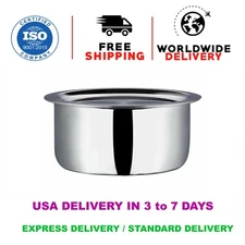 Vinod Triply Stainless Steel Milk Pot Tope Patila 3.5 Ltr 20cm With Lid Cookware