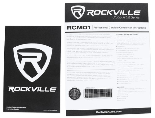 Rockville RCM01 Studio Recording Condenser Microphone Mic+Shock Mount+Pop Filter - Picture 9 of 11