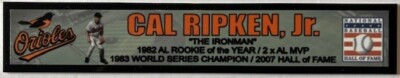 CAL RIPKEN, Jr.  BALTIMORE ORIOLES  FULL COLOR NAME PLATE