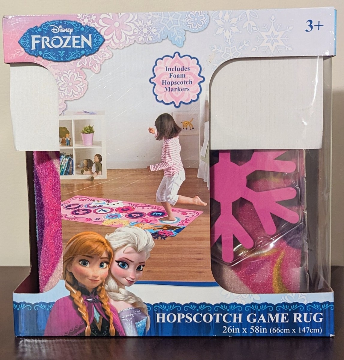 Disney Frozen Hopscotch Game Rug With Snowflake Markers Toys Kids