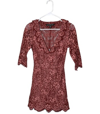 For Love Lemons Theodora Mini Dress In Rosie Pink Size XS