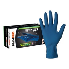 PALMPRO 747 HI-RISKS SCATOLA 50 GUANTI IN LATTICE MONOUSO BLU ALTA RESISTENZA