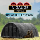 UNPAINTED - N Scale Gauge - Military Nissen Quonset Hut  1:148 (War WW2 WW1)