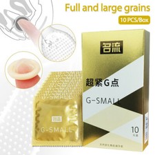 10Pc Small Size Tight Condoms Ultra Thin Latex Condom Men Products 45MM Spike