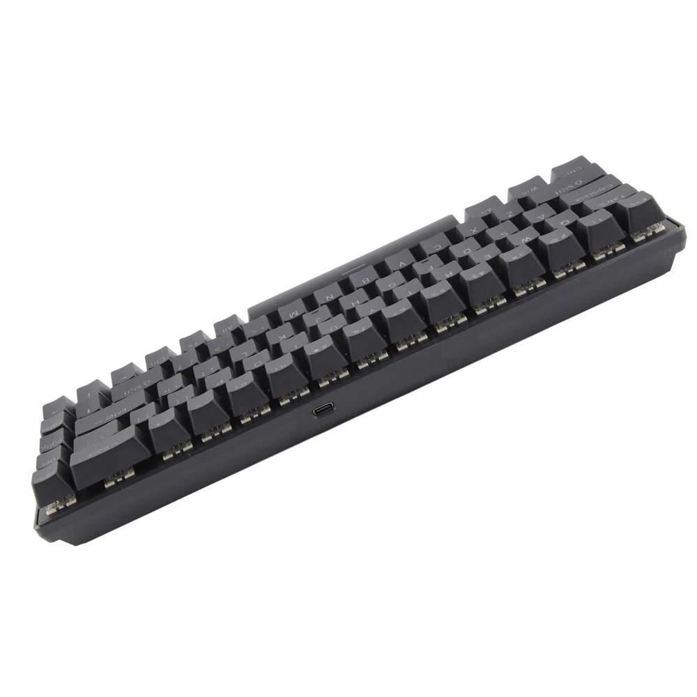 Compact 68-Key Black Mechanical RGB Keyboard with Custom Key Set