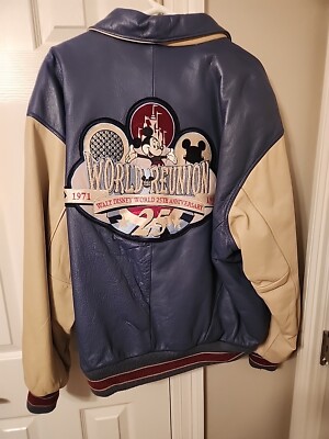 Vintage Walt Disney World 25th Anniversary Leather Jacket Vintage Walt Disney World 25th Anniversary Leather Jacket