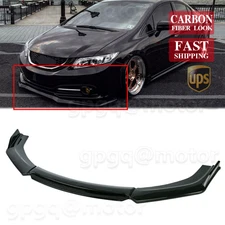 For Honda Civic Sedan SI 13-15 Carbon Front Bumper Lip Spoiler Splitter Body Kit