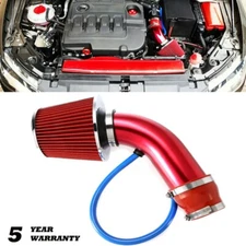 3" Car Cold Air Intake Filter Alumimum Induction Kit Pipe Hose System Red