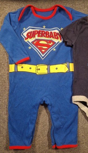 Superbaby Sleepsuit & Vest Set 6-9 Months Unisex Baby Fancy Dress Halloween F31 - Picture 2 of 5