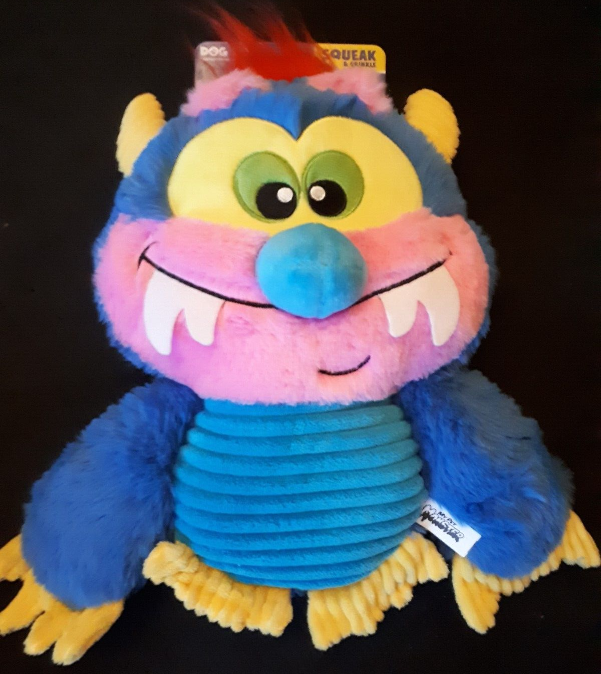 MY PET MONSTER UK 2023 DOG TOY SQUEAK & CRINKLE  PLUSH SOFT TOY 10"" NEW
