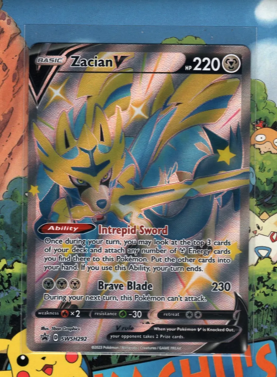 ZACIAN V SWSH292 (Shiny) SWSH Black Star Promo Pokémon Card $4.00