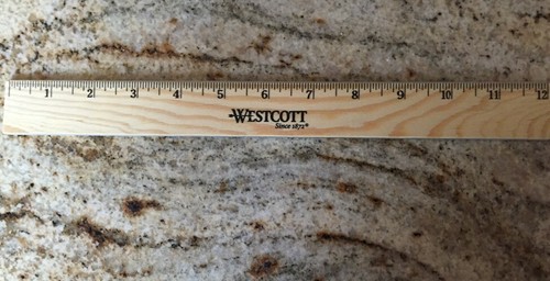 ACME Westcott flexibles Holz/Messing Kantenlineal 05221 1 Dutzend 12 Stück Zoll & cm - Bild 2 von 3