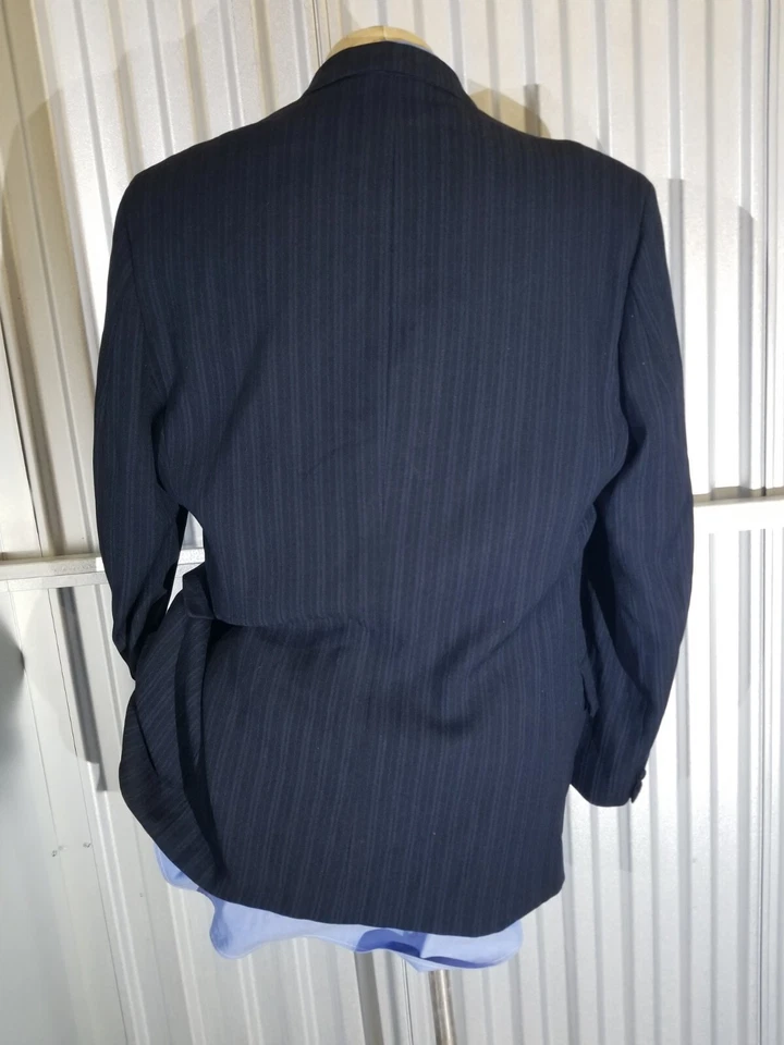 Chaqueta Blazer Abrigo Deportivo Montegue Burton 44XL Vintage Años 50 Rojo Azul Rayas Foto 4 de 4