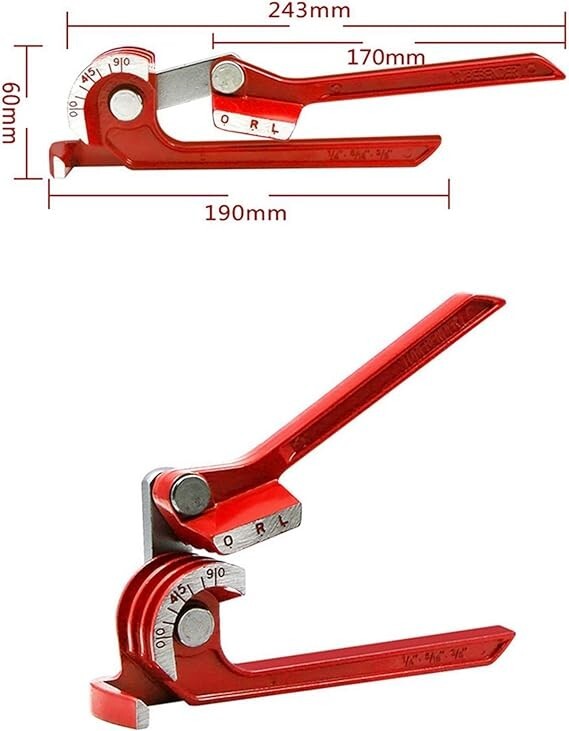 Tubing Tube Bender Aluminum Copper and Steel 1/4" 5/16" 3/8" Fuel Brake Line
