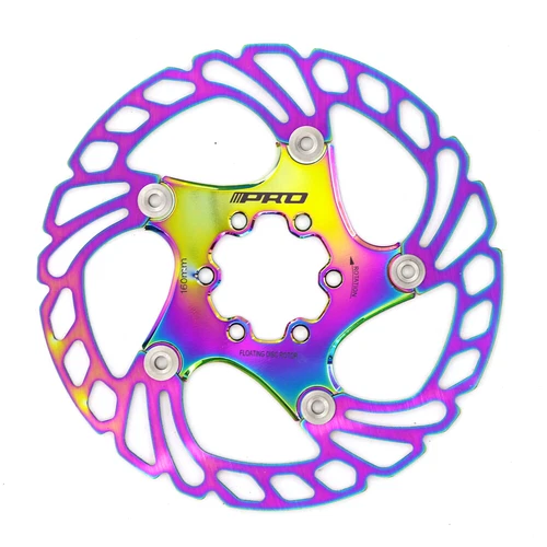 Colorful MTB Bicycle Disc Brake Cooling& Floating Rotor 140/160/180/203MM Rainbo - Picture 2 of 6