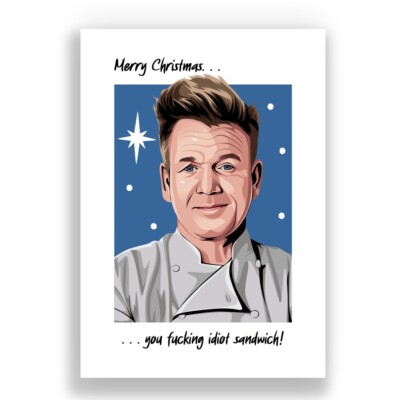 GORDON RAMSAY | LUSTIGE WEIHNACHTSKARTE | UNHÖFLICHE WEIHNACHTSKARTE | SCHERZGESCHENK
