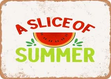 METAL SIGN - A Slice of Summer - 2 - Vintage Look Sign