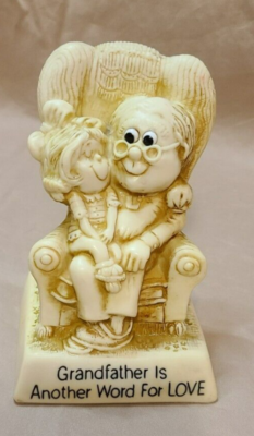 #ad Russ Berrie amp; co 1979 Grandfather Is Another Word For Love Statue Made N USA#711 $4.97