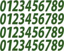 0-9 Reflective Numbers Green Sticker Vinyl Decals CHOOSE 1"-12" Set Of 40 RV1 