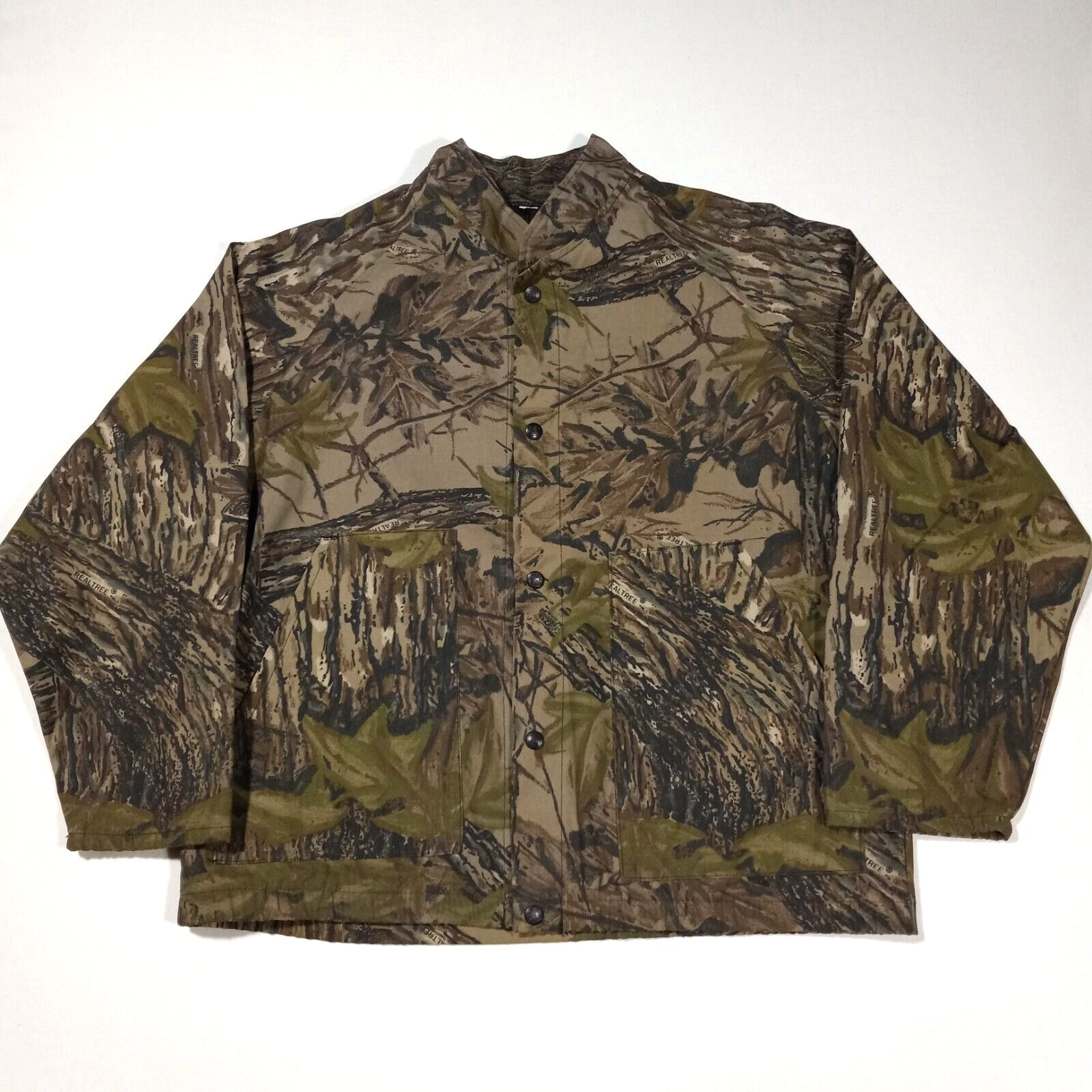 M 90s Realtree Camouflage Lightweight Rip Stop Cotton Jacket Vintage