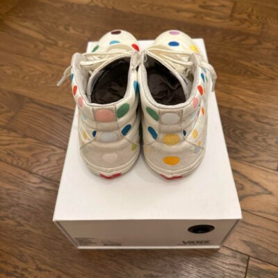 希少 vans × damien hirst dots sk8-hi US9.0 Vans Damien Hirst Dots Sk8-Hi Us9.0 White with a multi-dot pattern