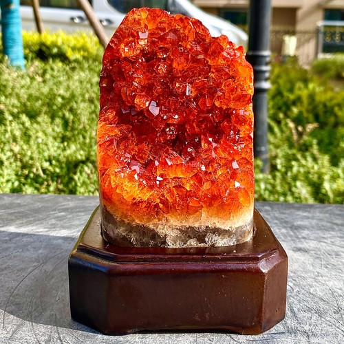 2.97LB Superb Yellow Citrine Crystal Cave Decor Stone Cathedral Geode Specimen - 第 3/17 張圖片