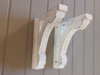 Pine Brackets Shelf Brackets Supports Wooden Shabby Chic Corbels