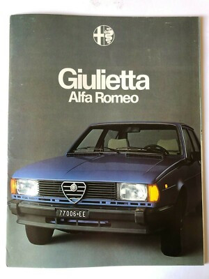 Alfa Romeo Giulietta 1.6 Car Sales Brochure 1980 on
