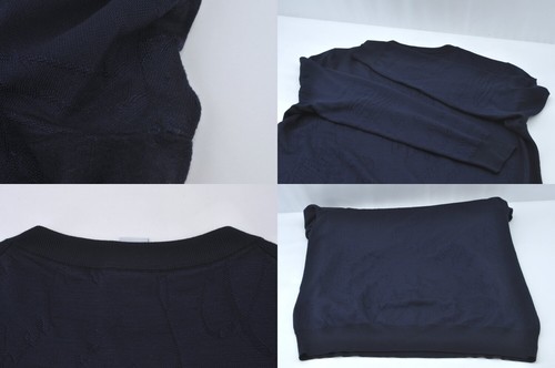 Authentic BERLUTI Sweater Size XL Wool Navy Blue FE010 - Picture 8 of 17