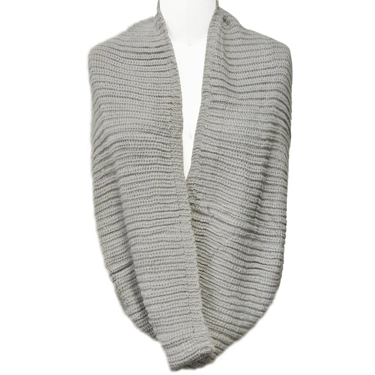 Wrapables Winter Warm Knitted Infinity Scarf and Beanie Hat Set, Light ...