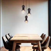 Pendelleuchte HäNgelampe Esszimmerleuchte Rauchglas Biglight